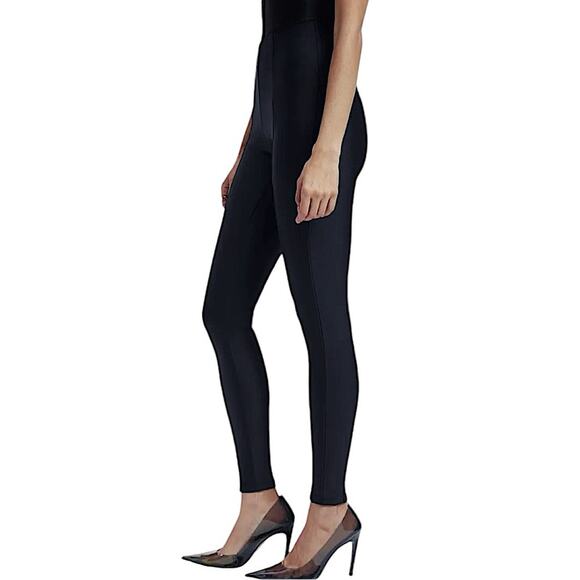 Good American Black Shine Compression Skinny Leggings - Picture 2 of 5